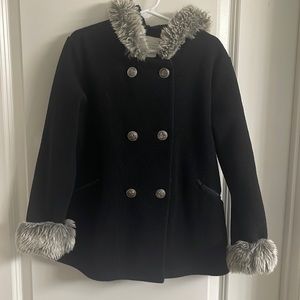 Black Hooded Jacket/Coat in size 6/6x